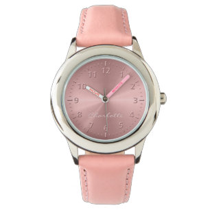 Personalisiertes Rosen-Goldmetallische Armbanduhr