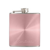 Personalisiertes Rosen-Goldmetallische Flachmann (Vorderseite)