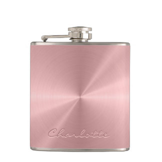 Personalisiertes Rosen-Goldmetallische Flachmann