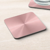 Personalisiertes Rosen-Goldmetallische Getränkeuntersetzer (Linke Seite)