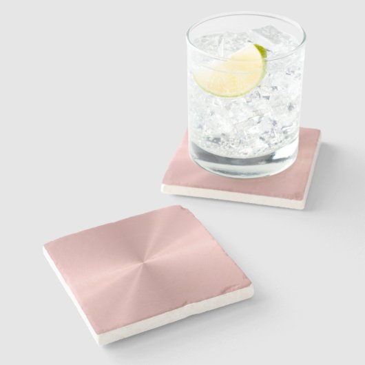 Personalisiertes Rosen-Goldmetallische Steinuntersetzer (Seitenansicht)