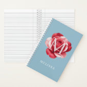 Personalisiertes Rosen-Initial-Notizbuch | Moderne Notizblock (Innen)