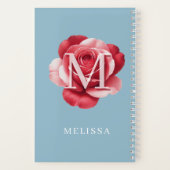 Personalisiertes Rosen-Initial-Notizbuch | Moderne Notizblock (Rückseite)