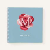 Personalisiertes Rosen-Initial-Notizbuch | Moderne Notizblock (Vorderseite)