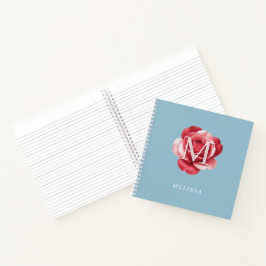 Personalisiertes Rosen-Initial-Notizbuch | Moderne Notizblock