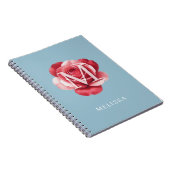 Personalisiertes Rosen-Initial-Notizbuch | Moderne Notizblock (Rechte Seite)
