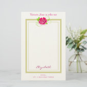 Personalisiertes Rosengeschäft Briefpapier (Stehend Vorderseite)
