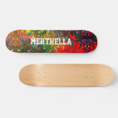 Personalisiertes Rot Abstrakt Skateboard (Horizontal)