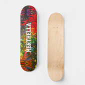 Personalisiertes Rot Abstrakt Skateboard (Vorderseite)