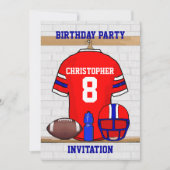 Personalisiertes Rot Einladung (Vorderseite)