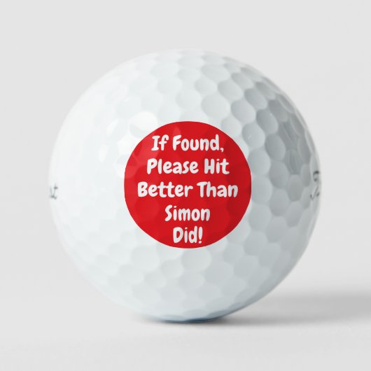 personalisiertes Rot Golfball (Vorderseite)