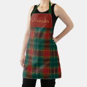 Personalisiertes Rot Grün Tartan Karo Schürze (InSitu)