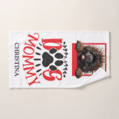 Personalisiertes Rot-Schwarz-DOG-Handtuch Handtuch (Handtuch)
