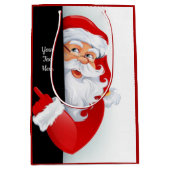 Personalisiertes Rot und Weiß Mittlere Geschenktüte (Vorderseite)