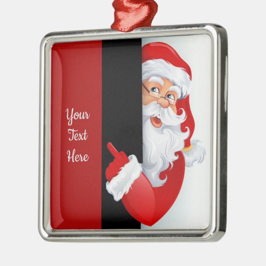 Personalisiertes Rot und Weiß Ornament Aus Metall (Links)