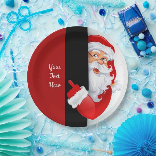 Personalisiertes Rot und Weiß Pappteller (Party)