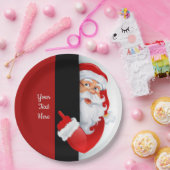 Personalisiertes Rot und Weiß Pappteller (Party)