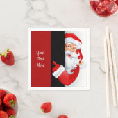 Personalisiertes Rot und Weiß Serviette (Beispiel)