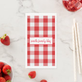 Personalisiertes Rot und Weißes Buffalo Kariert Serviette (Beispiel)