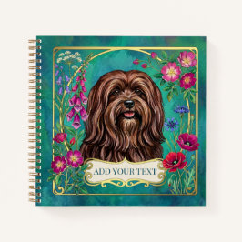 Personalisiertes Rotbraunes Lhasa-Apso-Vierkantnot Notizblock