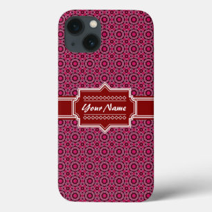 Personalisiertes rotes Abstrakt geometrisches Must Case-Mate iPhone Hülle