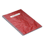 Personalisiertes Rotes Abstrakt Notizblock (Rechte Seite)