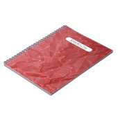 Personalisiertes Rotes Abstrakt Notizblock (Linke Seite)