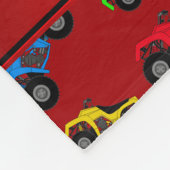 Personalisiertes rotes atv Namensmuster Fleecedecke (Ecke)