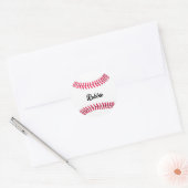 Personalisiertes, rotes Basisweiß Runder Aufkleber (Umschlag)