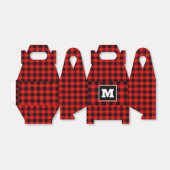 Personalisiertes rotes Büffel kariert Weihnachtsge Geschenkschachtel (Ungefaltet)