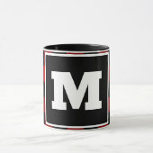 Personalisiertes rotes Büffel Weihnachts-Tasse Tasse (Zentrum)