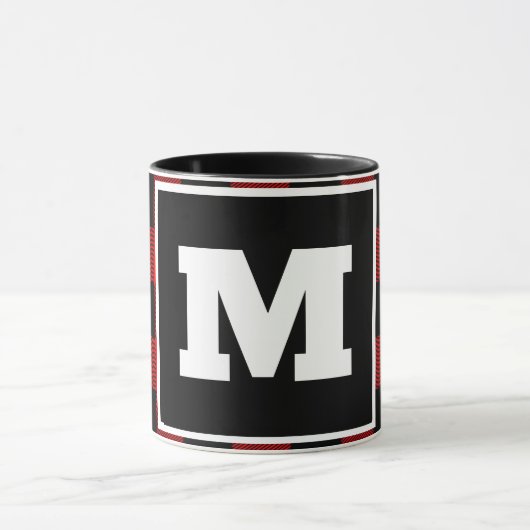 Personalisiertes rotes Büffel Weihnachts-Tasse Tasse (Zentrum)