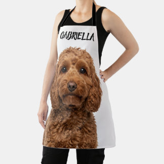 Personalisiertes rotes Cockapoo-Porträt-Hunde-Foto Schürze