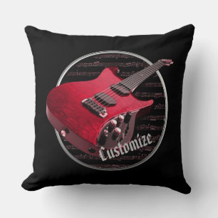 Personalisiertes rotes E-Gitarren-Kissen Kissen