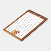 Personalisiertes Rotes Eichhörnchen Post-it Klebezettel (angewinkelt)