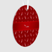 Personalisiertes rotes Eiscremenamensmuster Ornament (Vorderseite)