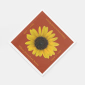 Personalisiertes Rotes Ereignis der Sonnenblumen Serviette (Ecke)
