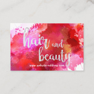 Personalisiertes rotes Farben-Haar u. Visitenkarte