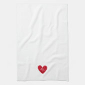 Personalisiertes Rotes Feeltuch Geschirrtuch (Vertikal)