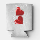 Personalisiertes Rotes Herz kann kühler werden Dosenkühler (Rückseite)