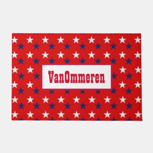 Personalisiertes Rotes, Hintergrund, WEISSE und BL Fußmatte (Vorderseite)