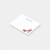 Personalisiertes rotes hohe Fersen-Pumpen-Stilett Post-it Klebezettel (angewinkelt)