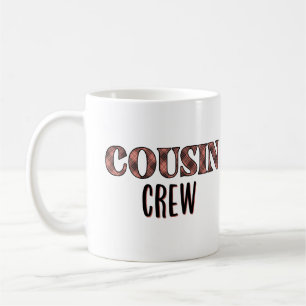 Personalisiertes rotes Karomuster Cousin-Crew Kaffeetasse