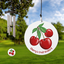 Personalisiertes rotes Kirschen Grafikdesign Windspiel