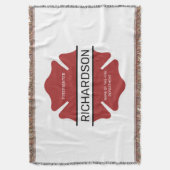 Personalisiertes Rotes Logo-Symbol für den Feuerwe Decke (Vorderseite Vertikal)