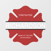 Personalisiertes Rotes Logo-Symbol für den Feuerwe Fensteraufkleber (Blatt)