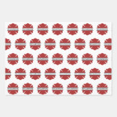 Personalisiertes Rotes Logo-Symbol für den Feuerwe Geschenkpapier Set (Vorderseite)
