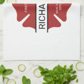 Personalisiertes Rotes Logo-Symbol für den Feuerwe Geschirrtuch (Gefaltet)