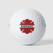 Personalisiertes Rotes Logo-Symbol für den Feuerwe Golfball (Vorderseite)