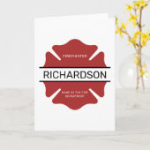 Personalisiertes Rotes Logo-Symbol für den Feuerwe Karte (Gelbe Blume)